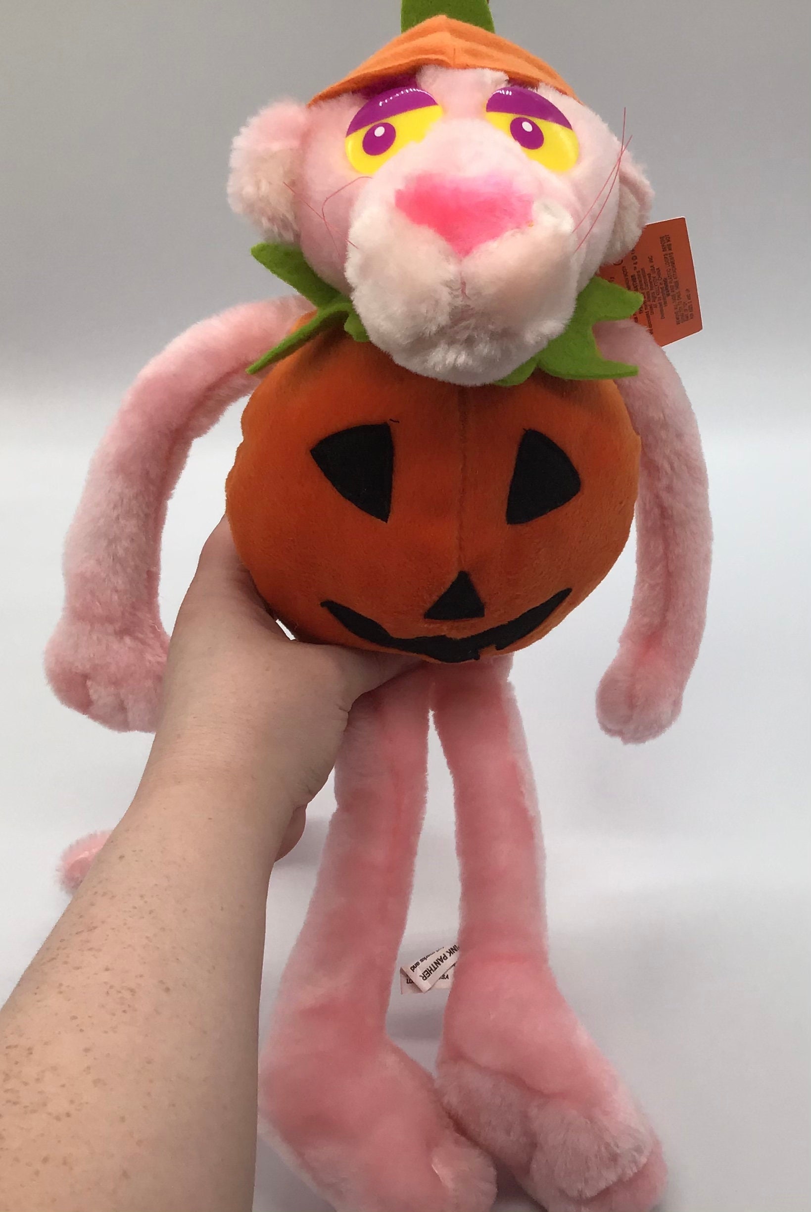 pink plush pumpkins