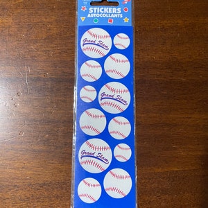 Feuille d’autocollants de baseball Amscan