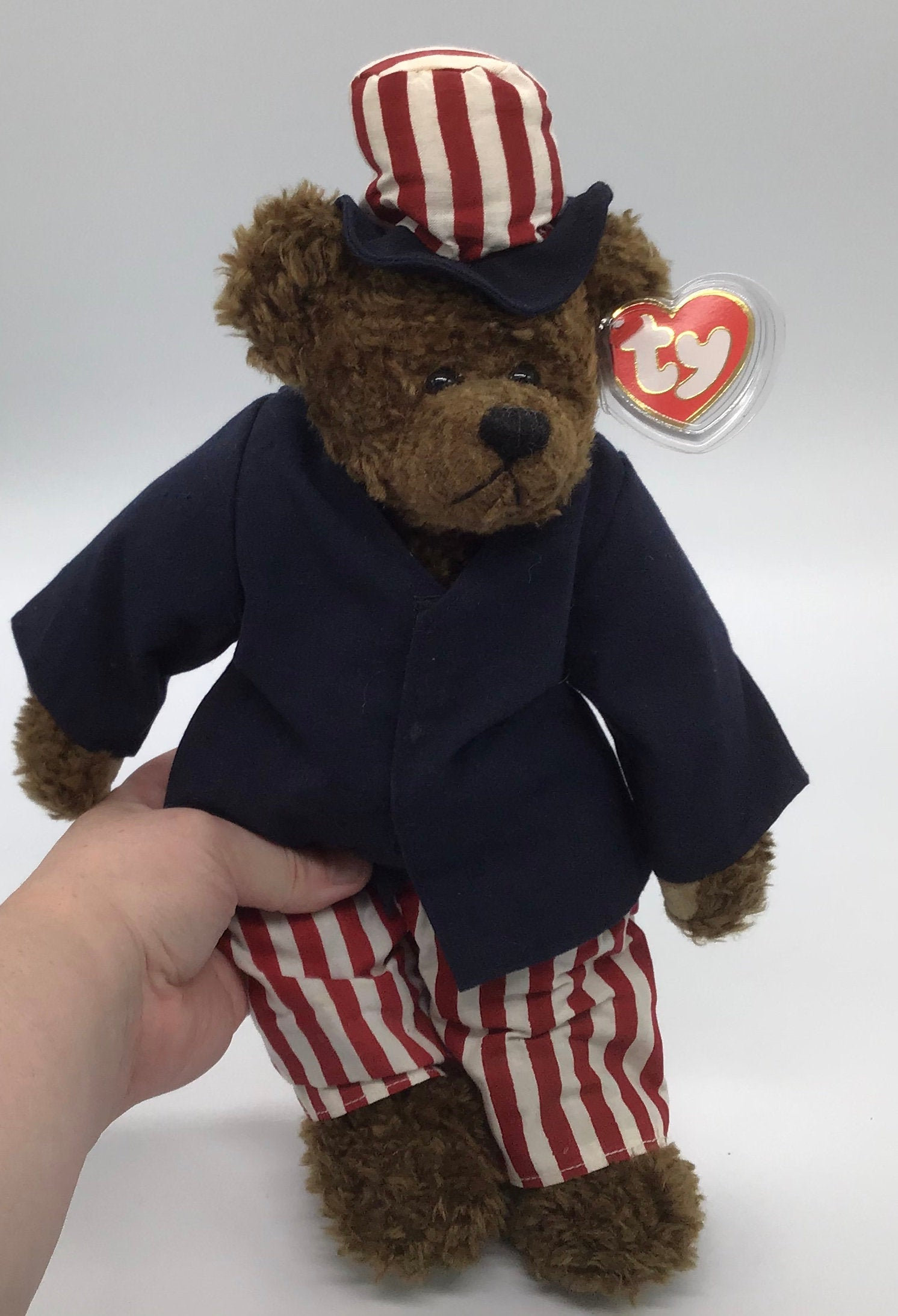 Vintage Samuel Ty Attic Treasure Brown Bear Plush ~ 1993 ~ Jointed