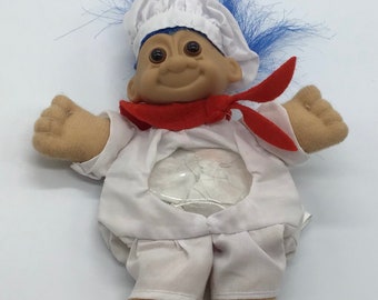 Trolls antiguos ~ Bolsa/bolso para muñecas del jefe trol ~ Russ 1992