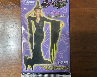 1 Vintage Sabrina, tonårshäxan, samlarkortspaket 1999