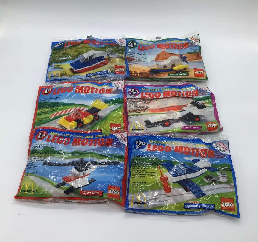 Vintage Mcdonalds Happy Meal Toys Lego Motion Lego Kits 1989 Etsy Sweden