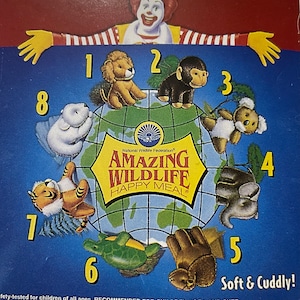 Vintage Amazing Wildlife jouets McDonald's Happy Meal Lot de 6 1994 NIP