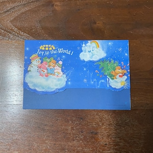 Vintage Care Bears Christmas Card ~ 1980’s