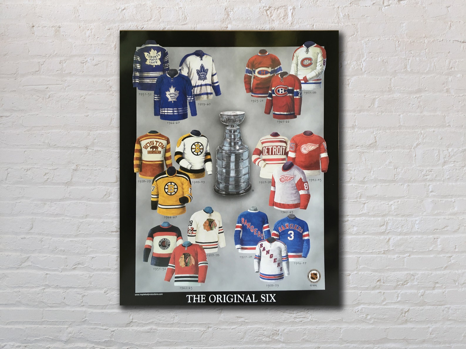 The Original Six NHL Teams 16 x 20 Poster Etsy