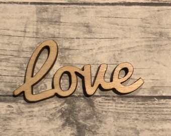 Wooden Word Love Etsy
