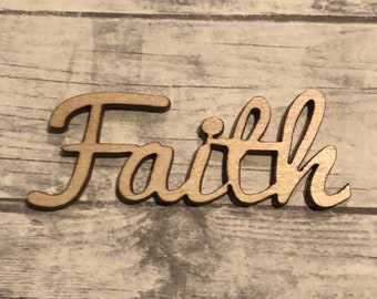 Faith Unfinished Wood Wooden Faith Wood Faith Cutout