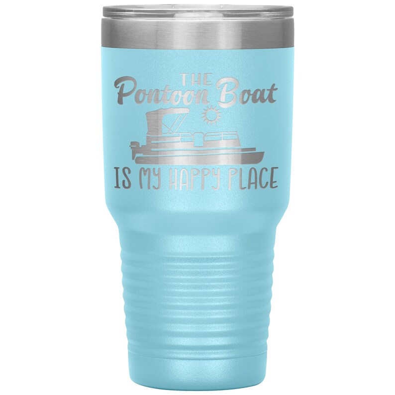 Pontoon Boat Gift Pontoon Gift Travel Mug Tumbler Insulated Etsy