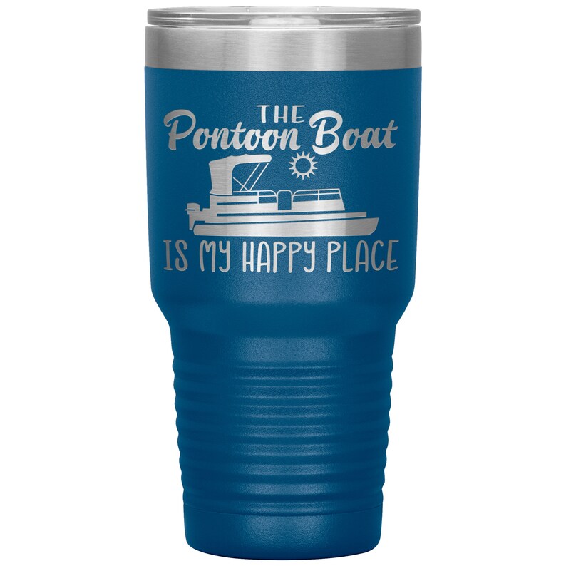 Pontoon Boat Gift Pontoon Gift Travel Mug Tumbler Insulated Etsy