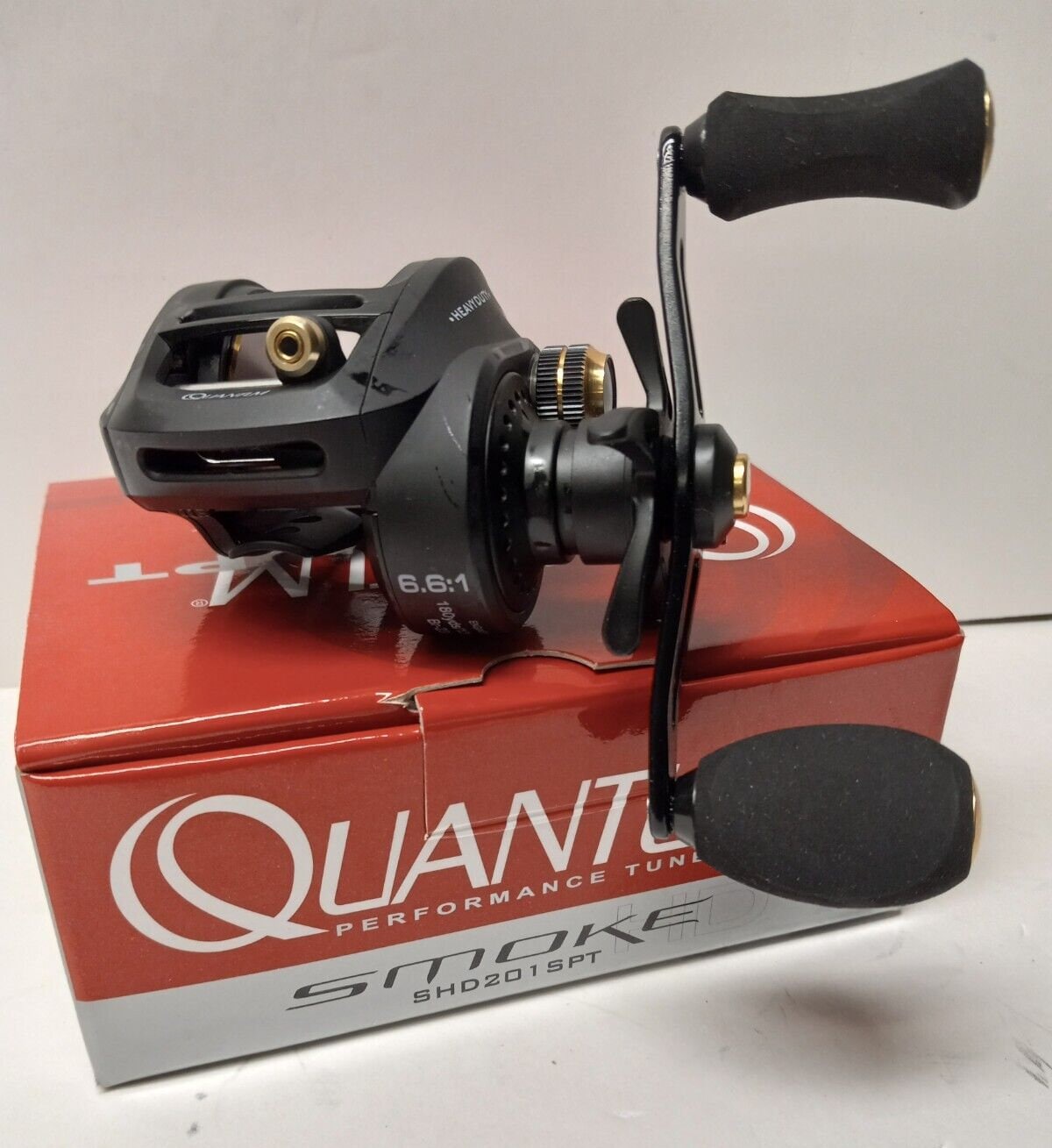 Vintage Quantum Trophy QT60 Fishing Reel. Spinning Ball Bearing Reel. Gold  and Black Fishing Reel.