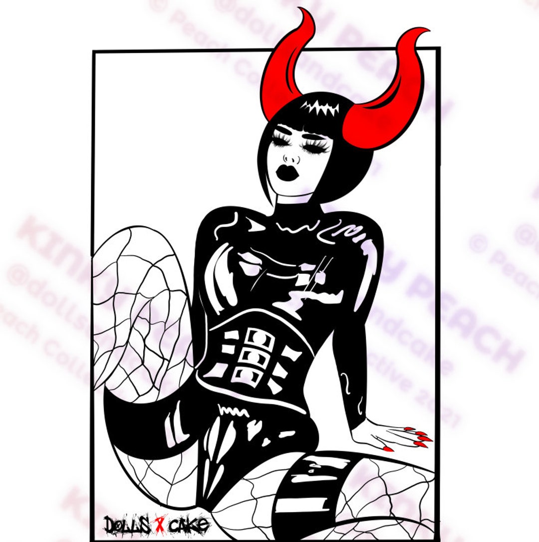 Horny Bitch Sticker / Devil Kinky BDSM Bondage Fetish Mistress pic
