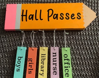 Bathroom Pass Etsy
