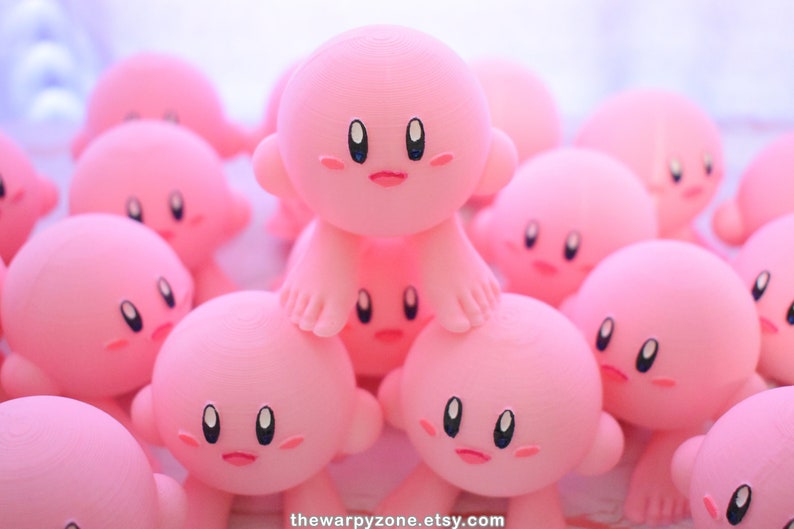 Kirby Without Shoes 3D Printed Figure image 2