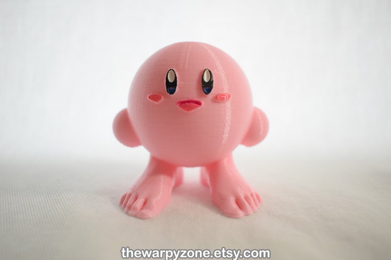 Kirby Without Shoes 3D Printed Figure image 1