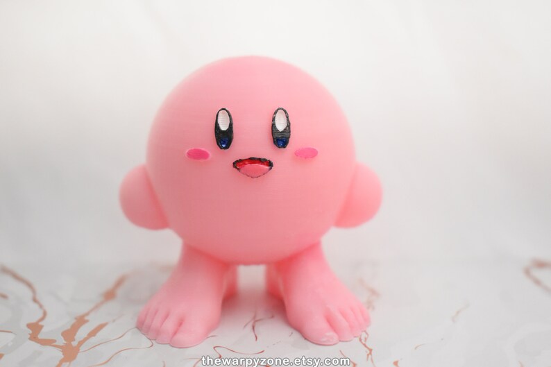 Kirby without Shoes 3D Printed Figure Etsy