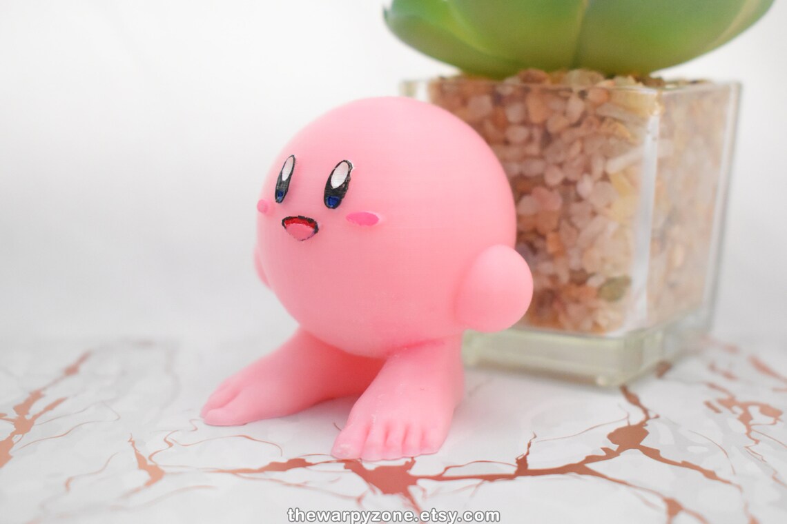 Kirby Without Shoes 3D Printed Figure Etsy