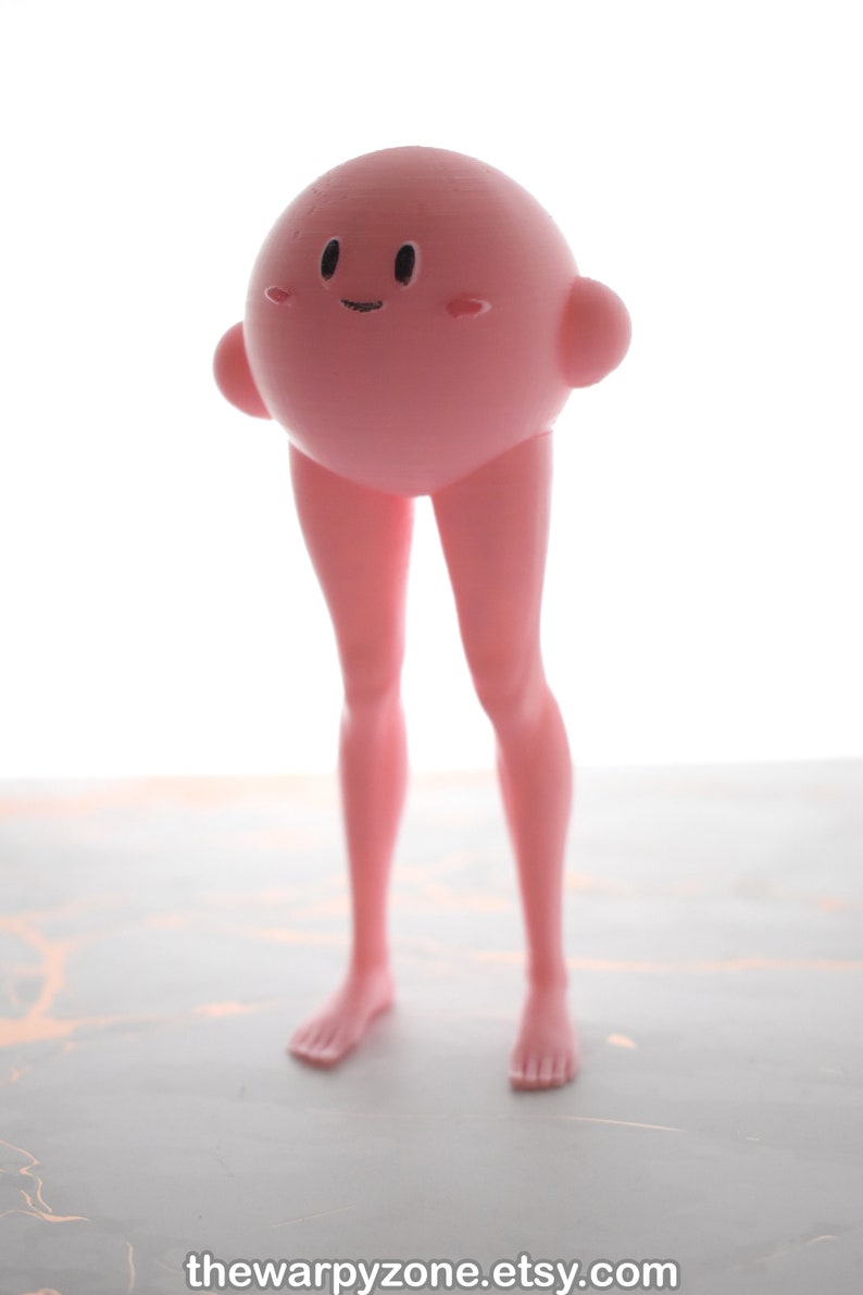Kirby With Legs 3D Printed Figurine Etsy