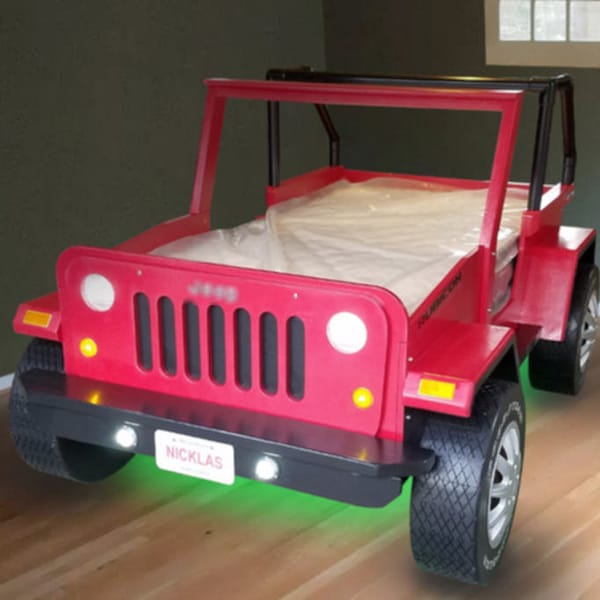 Lits jumeaux fantaisie inspirés de Jeep pour enfants