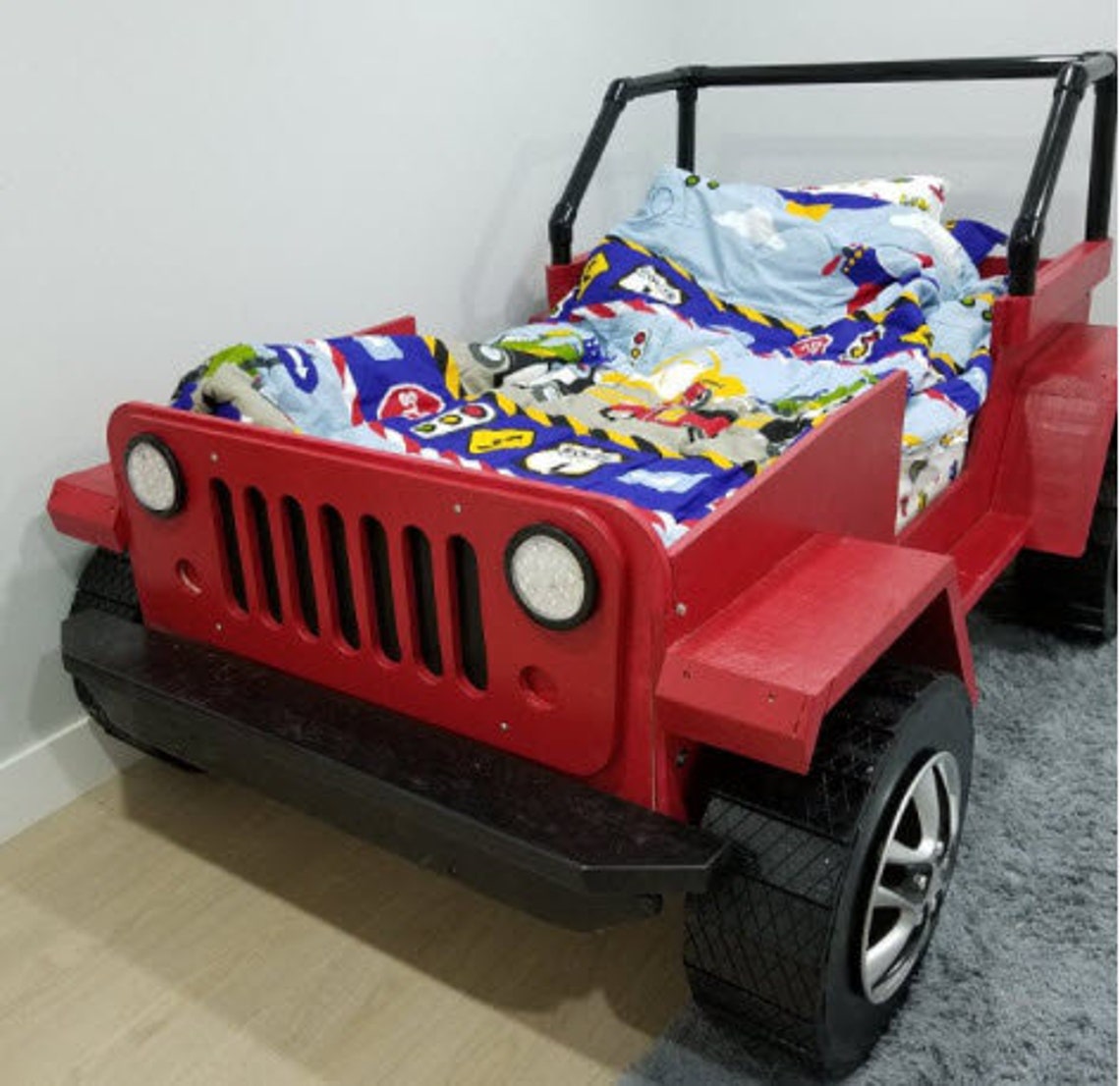 JeepInspired Child's Novelty Twin Bed Plans Etsy