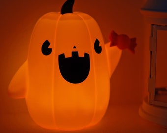 Happy Pumpkin LED Nightlight: Halloween Thanksgiving Decor