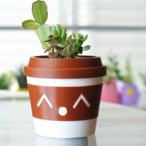 Coffee Cup Planter / Pen Pencil Holder- 5 STYLES- Succulent Planter- Coffee Mug Cactus Planter- Cute Kawaii - Coffee Lover Gift- Desk Decor