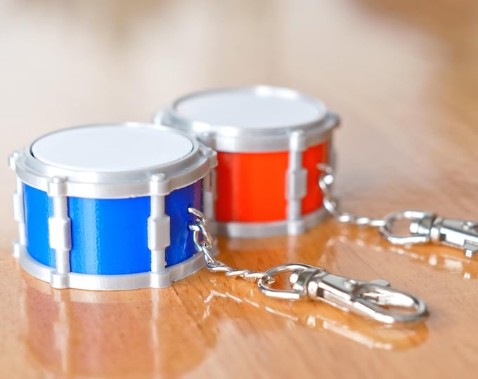Snare Drum Fidget Toy Keychain, Orchestra Musician Drummer Gift, Marching Band Kid Backpack Bag Purse Accessory, Clicky Music Teacher Charm