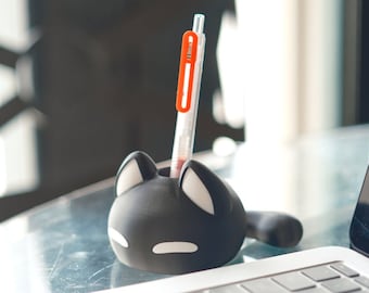 Omori MEWO Pen Holder: 3D Printed Spooky Kitty Desk Organizer