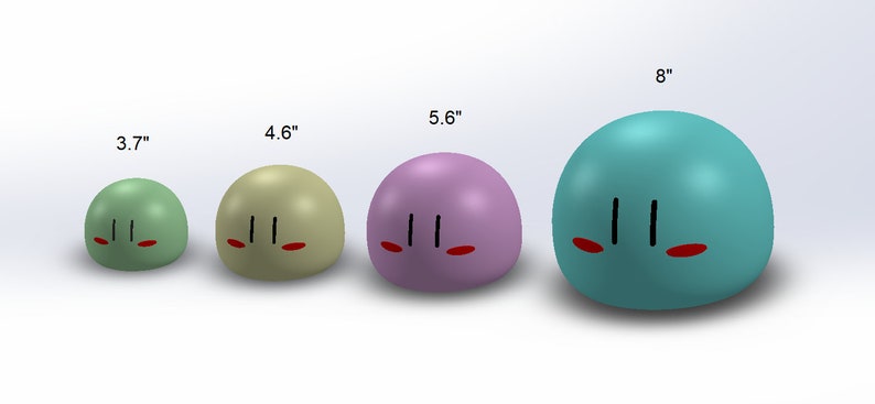 3D-geprint dango-beeldje: kawaii anime-slijmstandbeeld afbeelding 4