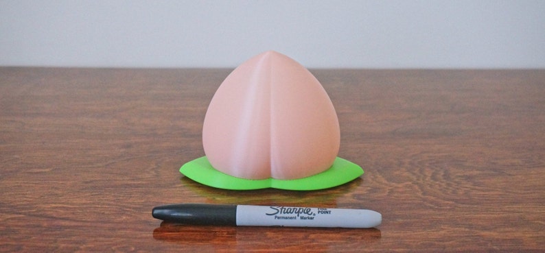 Peach Night Light: 3D Printed Fruit LED Desk Lamp image 7