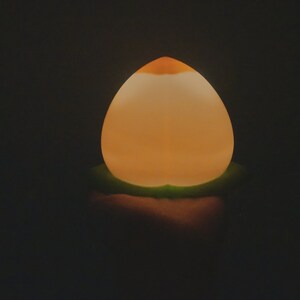 Peach Night Light: 3D Printed Fruit LED Desk Lamp image 9