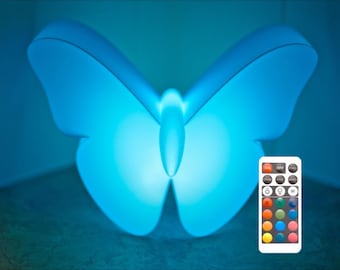 Remote Controlled Butterfly Light: LED Desk Decor