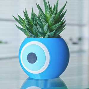 Evil Eye Amulet Succulent Planter, Decorative Eyeball Planter Pot, Office Desk Organizer image 9