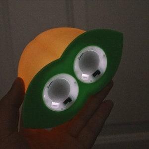 Peach Night Light: 3D Printed Fruit LED Desk Lamp image 5