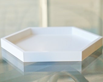 1 inch tall Hexagon Drainage Tray: Minimalist Simple Plant Saucer