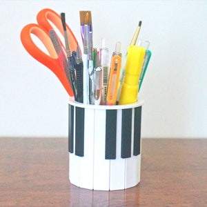 Piano Keys Planter / Pen Pencil Holder Pianist Succulent Planter Orchestra Gift for Pianist Musician Gift Music Desk Decor Minimalist image 6