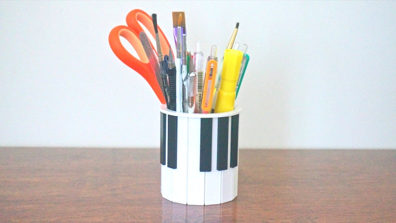 Piano Keys Planter / Pen Pencil Holder Pianist Succulent Planter Orchestra Gift for Pianist Musician Gift Music Desk Decor Minimalist image 6