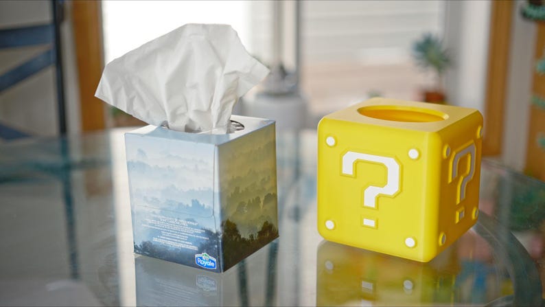 Fragen Block Taschentuchbox Bezug: Gamer Zimmer Dekor Bild 6