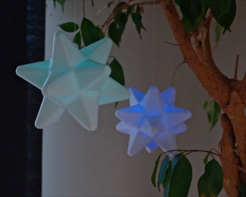 Color-Changing Star Fragment LED Light, Remote Control and USB Option, Animal Crossing Battery Powered Prop, ACNH 3D Printed Ornament Gift image 6