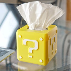Fragen Block Taschentuchbox Bezug: Gamer Zimmer Dekor Gelb