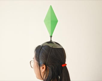 Sims Plumbob Headband, Light-up Gemstone Helmet Costume, Battery Powered