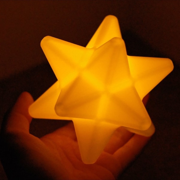 LED-licht sterfragment, Animal Crossing batterijgevoede prop, 3D-geprint kantoordecor van ACHN, bruiloftdecoratie, geometrisch stertafelaccent