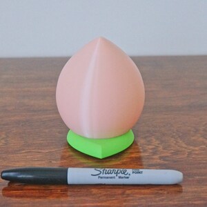 Peach Night Light: 3D Printed Fruit LED Desk Lamp image 8