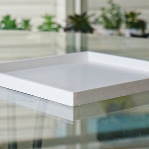 1/2 Inch Tall Square Drainage Tray- Succulent Planter Drip Tray- Drain Dish- Water Catcher- Drainage Plate- Minimalist Simple Plant Saucer