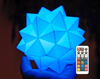 Remote Controlled Star Ball LED Light: Geometric Decor