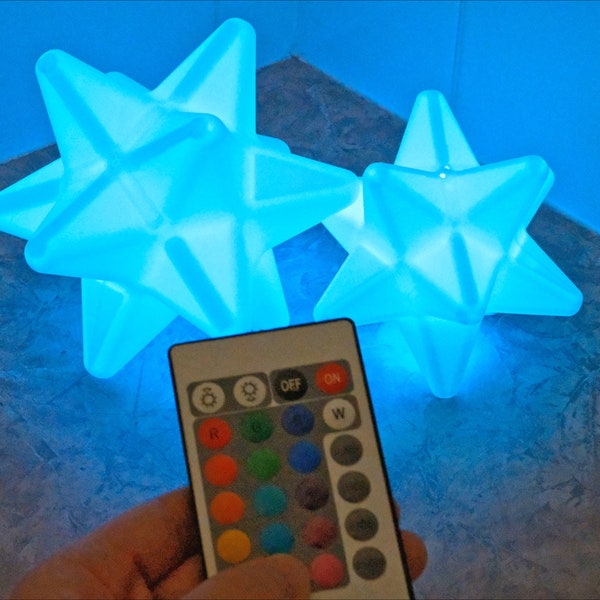 Op afstand bedienbare ledlamp sterfragment, van kleur veranderende Animal Crossing-batterij of prop met USB-voeding, ornament van ACNH, geometrisch tafelaccent