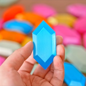 Zelda Rupee Prop, 3D Gedruckter Breath of the Wild Gamer Geschenk, Edelstein-Dekor, Legende von Zelda Spiel Artikel, Nintendo Tränen des Königreich Geld