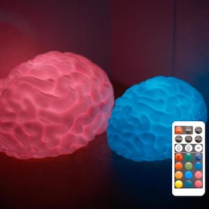 Remote Controlled Brain Light: 3D Printed Halloween Decor, Science Gift