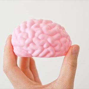 Brain LED Night Light: 3D Printed Novelty Gift, Science Decor image 1