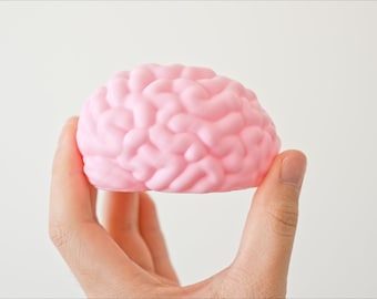 Brain LED Night Light: 3D Printed Novelty Gift, Science Decor