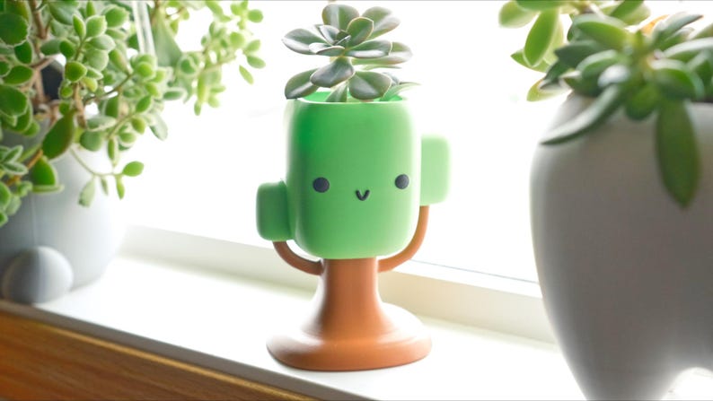 Smiling Tree Pen Holder or Plant Pot image 3